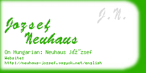 jozsef neuhaus business card